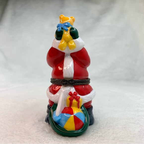 Midwest of Cannon Falls Santa Trinket Porcelain Hinged Box PHB Vintage - Picture 2 of 8